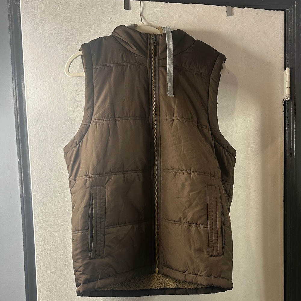 Weatherproof Men's Dark Brown Quilted Vest